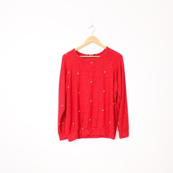 *H&M Red Heart Long Sleeve Sweater - Picture 3 of 6